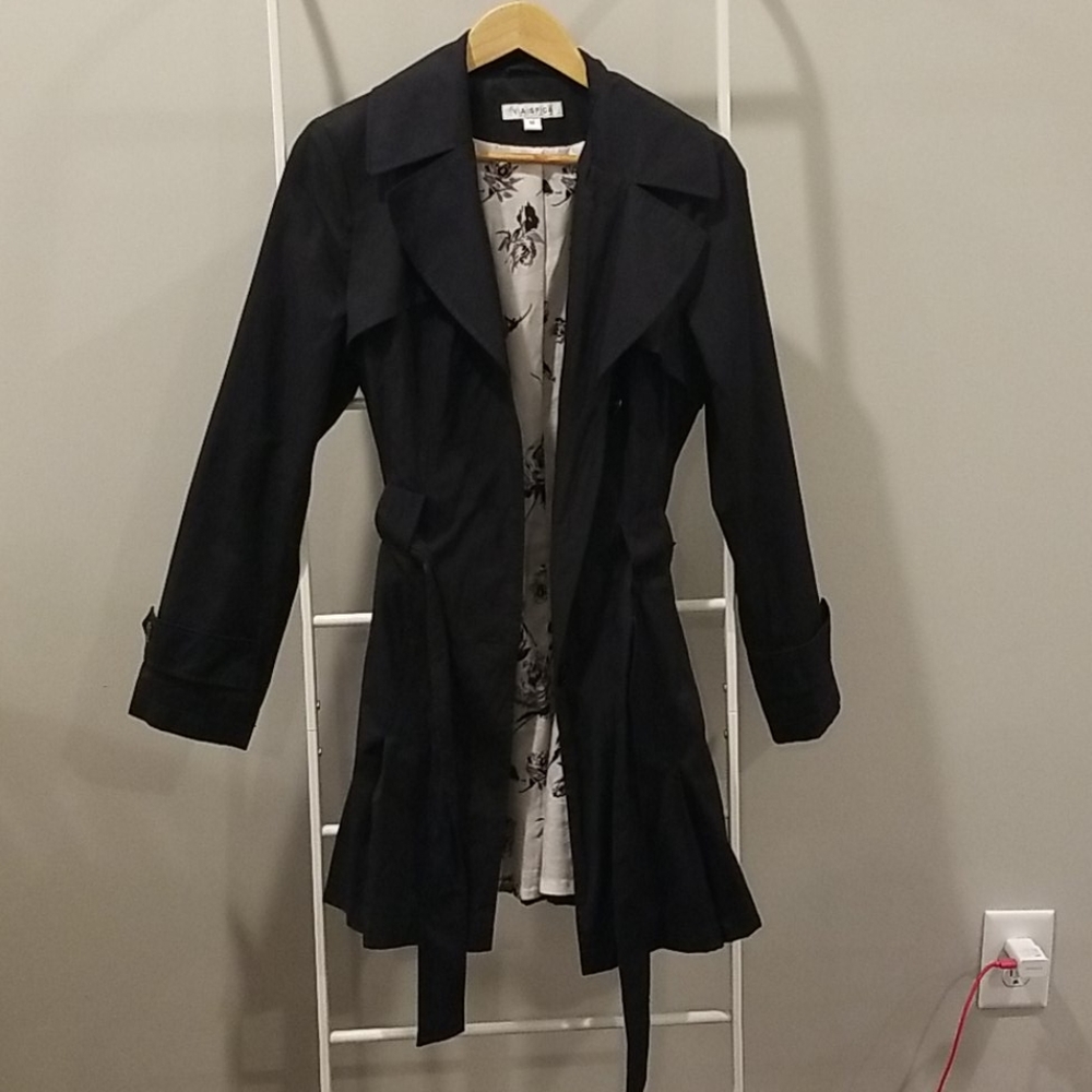 Via Spiga Navy Trench Coat